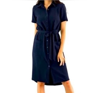 Navy Blue Rachel Parcell Wrap Shirt Dress